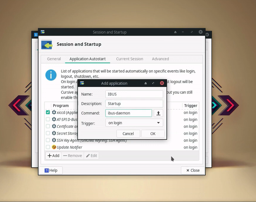 How to fix ibus daemon startup on Manjaro 19.0 Kyria